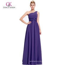 Grace Karin One Shoulder Beaded Long Purple Evening Dresses CL2015-2